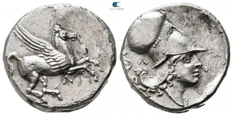 Akarnania. Leukas circa 350-320 BC. 
Stater AR

20 mm., 7,79 g.

Pegasos fl...