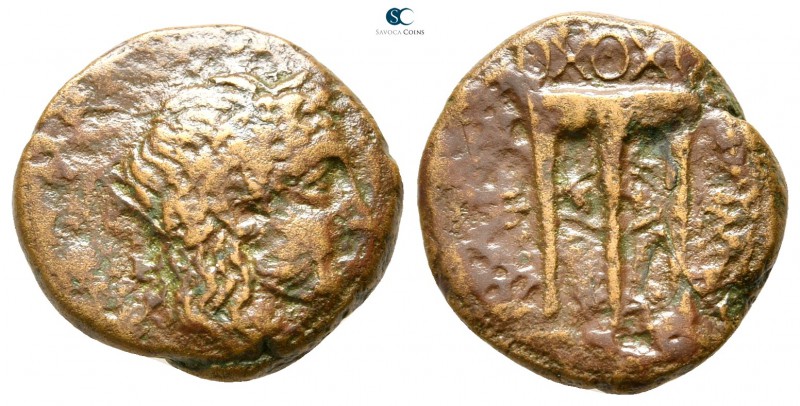 Akarnania. Medeon 300-250 BC. 
Bronze Æ

16 mm., 3,86 g.

Laureate head of ...