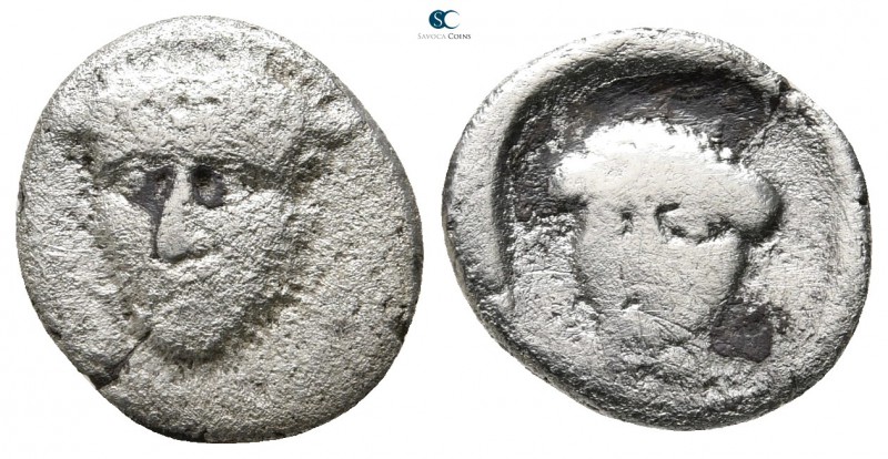 Akarnania. Stratos 420-400 BC. 
Triobol-Hemidrachm AR

13 mm., 1,52 g.

Bea...