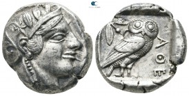 Attica. Athens Before 421 BC. Struck during the period of the Peloponnesian War and until the Peace of Nicias. Tetradrachm AR