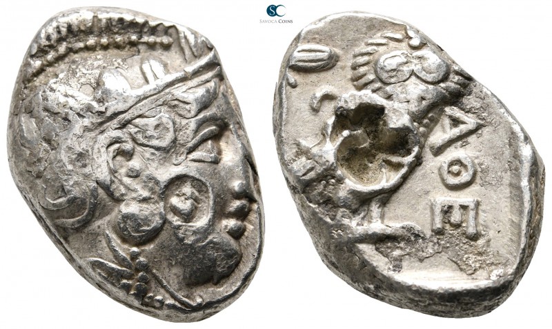 Attica. Athens circa 350-294 BC. 
Tetradrachm AR

26 mm., 16,91 g.

Head of...