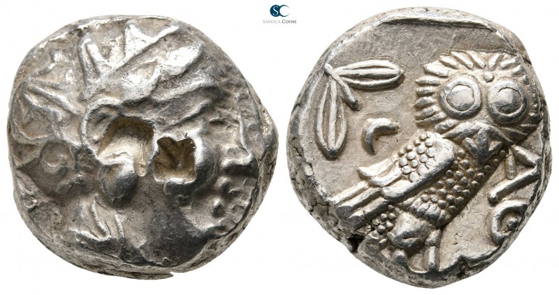 Attica. Athens circa 350-294 BC. 
Tetradrachm AR

21 mm., 17,18 g.

Head of...