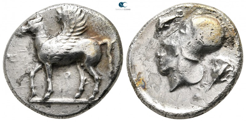 Corinthia. Corinth circa 400-375 BC. 
Stater AR

20 mm., 8,10 g.

Pegasos a...