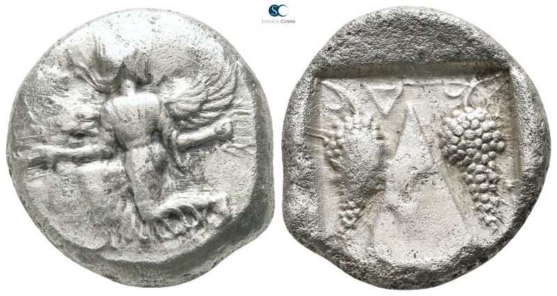 Caria. Kaunos 430-410 BC. 
Stater AR

23 mm., 11,52 g.

Winged female godde...