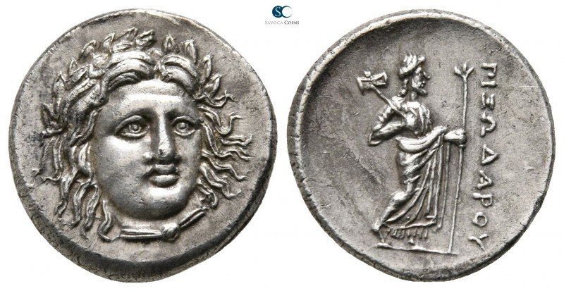 Satraps of Caria. Halikarnassos. Pixodaros 341-336 BC. 
Drachm AR

17 mm., 3,...