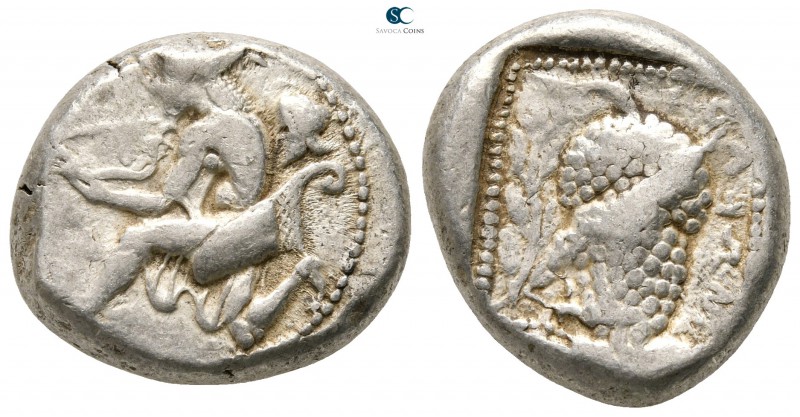 Cilicia. Soloi circa 440-410 BC. 
Stater AR

20 mm., 10,78 g.

Amazon kneel...