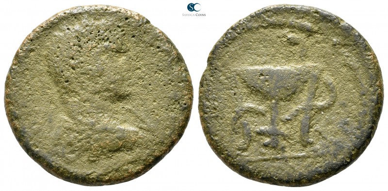 Epeiros. Nicopolis. Caracalla AD 198-217. 
Bronze Æ

22 mm., 5 g.

Illegibl...