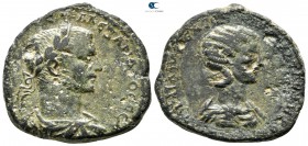 Cilicia. Alexandreia ad Issos. Severus Alexander, with Julia Mamaea AD 222-235. Dated local year 298=AD 231/2. Tetrassarion Æ