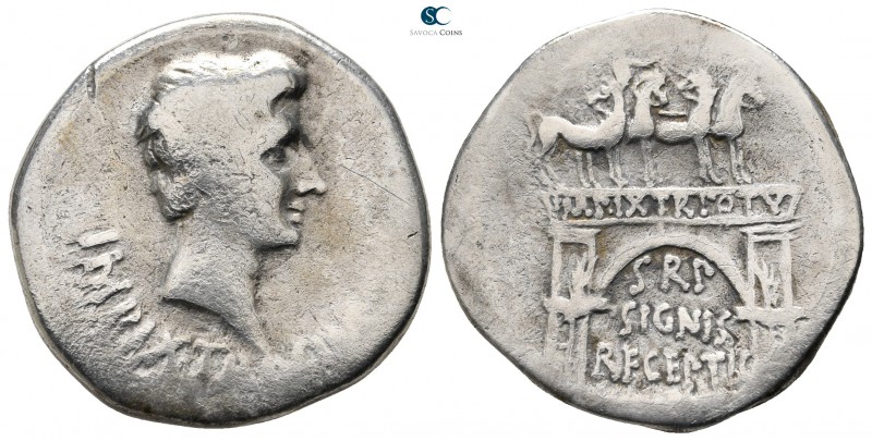 Mysia. Pergamon. Augustus 27 BC-AD 14. 
Cistophor AR

26 mm., 11,12 g.

IMP...