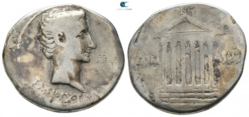 Mysia. Pergamon. Augustus 27 BC-AD 14. 
Cistophor AR

25 mm., 9,89 g.

IMP•...