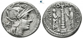 Ti. Minucius C.f. Augurinus 134 BC. Rome. Denarius AR