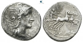 C. Claudius Pulcher 111-110 BC. Rome. Denarius AR