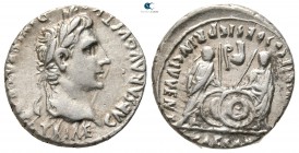 Augustus 27 BC-AD 14. Struck circa 7-6 BC. Lugdunum (Lyon). Denarius AR