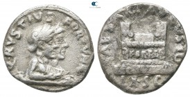 Augustus 27 BC-AD 14. Q. Rustius, moneyer, circa 19 BC. Rome. Denarius AR