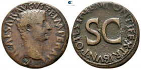Tiberius, as Caesar AD 4-14. Struck circa AD 10-12. Rome. As Æ
