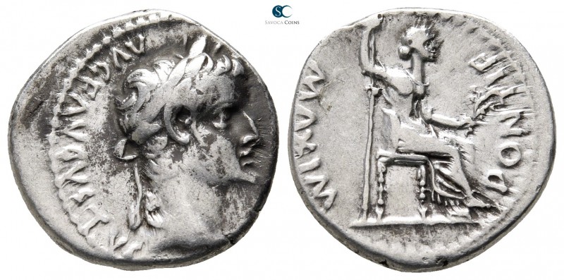 Tiberius AD 14-37. Lugdunum (Lyon)
Denarius AR

19 mm., 3,89 g.

TI CΛESΛR ...