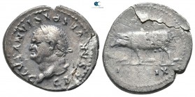 Vespasian AD 69-79. Struck AD 77-78. Rome. Denarius AR