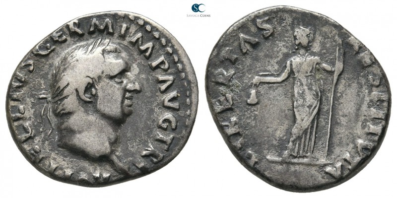 Vitellius AD 69-69. Rome
Denarius AR

18 mm., 3,16 g.

A VITELLIVS GERMAN I...