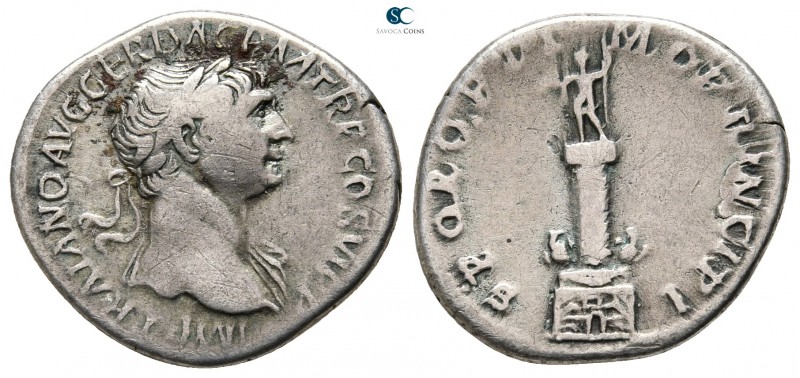 Trajan AD 98-117. Struck AD 112-114. Rome
Denarius AR

20 mm., 3,19 g.

IMP...