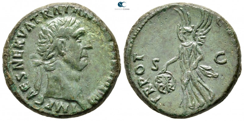 Trajan AD 98-117. Rome
As Æ

25 mm., 12,34 g.

IMP CAES NERVA TRAIAN [AVG G...