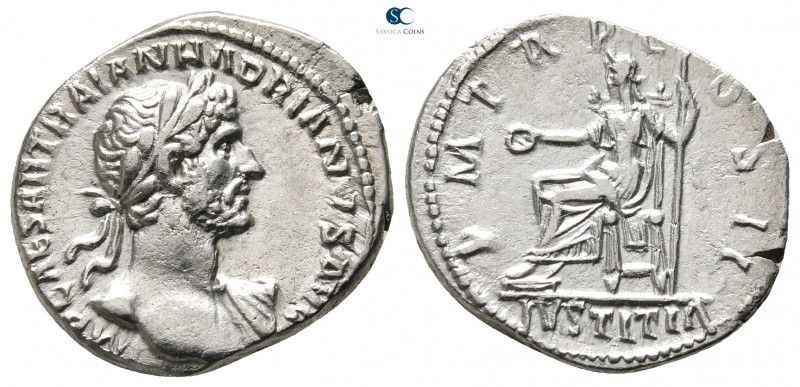 Hadrian AD 117-138. Rome
Denarius AR

18 mm., 3,26 g.

IMP CAESAR TRAIAN HA...