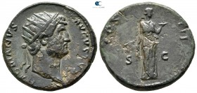 Hadrian AD 117-138. Struck AD 125-128. Rome. Dupondius Æ