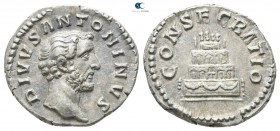 Antoninus Pius AD 138-161. Struck under Marcus Aurelius and Lucius Verus. Rome. Denarius AR