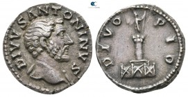 Antoninus Pius AD 138-161. Struck under Marcus Aurelius and Lucius Verus, circa AD 161-162. Rome. Denarius AR