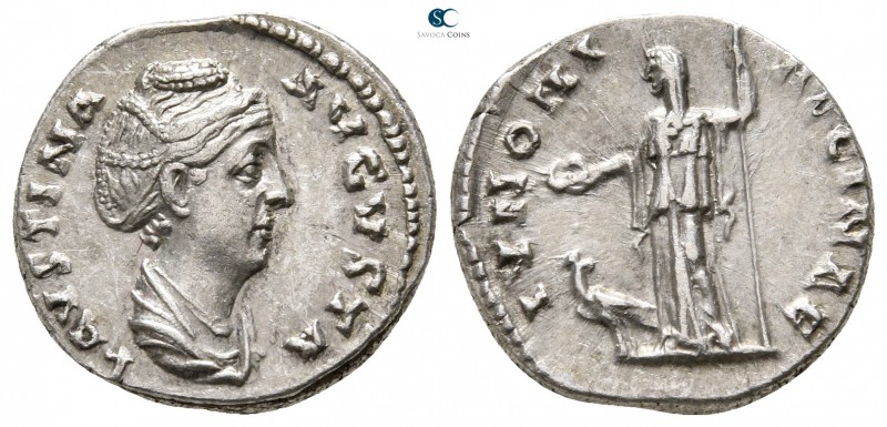 Faustina I (Augusta) AD 138-141. Rome
Denarius AR

17 mm., 3,51 g.

FAVSTIN...