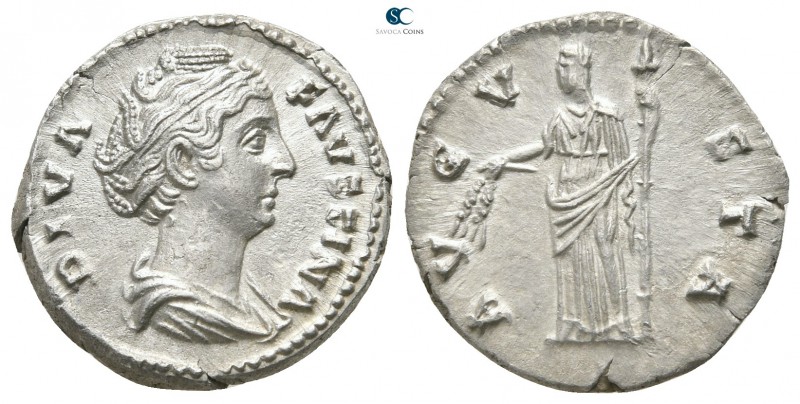 Diva Faustina I AD 140-141. Struck under Antoninus Pius, circa AD 146/7-161. Rom...