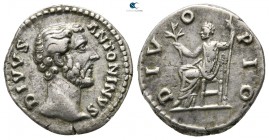 Divus Antoninus Pius Died AD 161. Struck under Marcus Aurelius and Lucius Verus, AD 162. Rome. Denarius AR