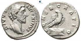 Divus Antoninus Pius Died AD 161. Rome. Denarius AR