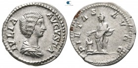 Julia Domna, wife of Septimius Severus AD 193-217. Struck AD 196-211. Rome. Denarius AR