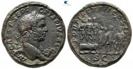 Geta AD 198-211. Struck AD 210. Rome. Sestertius Æ