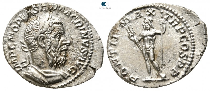 Macrinus AD 217-218. Rome
Denarius AR

21 mm., 2,72 g.

IMP C M OPEL SEV MA...