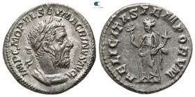 Macrinus AD 217-218. Rome. Denarius AR