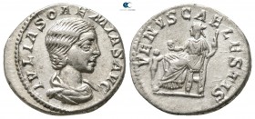 Julia Soaemias AD 218-222. Rome. Denarius AR