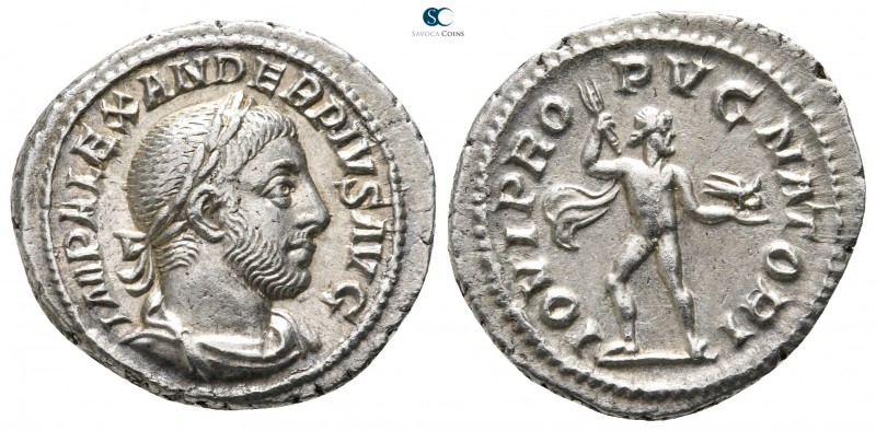 Severus Alexander AD 222-235. Struck AD 232. Rome
Denarius AR

20 mm., 3,59 g...