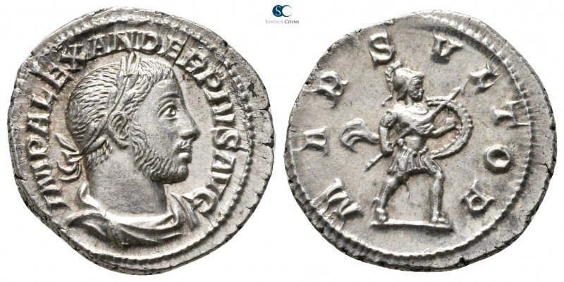 Severus Alexander AD 222-235. Rome
Denarius AR

20 mm., 3,09 g.

IMP ALEXAN...