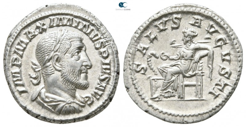 Maximinus I Thrax AD 235-238. Rome
Denarius AR

19 mm., 3,24 g.

IMP MAXIMI...