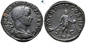 Gordian III AD 238-244. Struck AD 240. Rome. Sestertius Æ