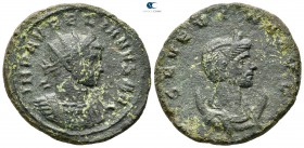 Aurelian, with Severina AD 270-275. Struck circa AD January-September 275. Rome. Double Sestertius Æ