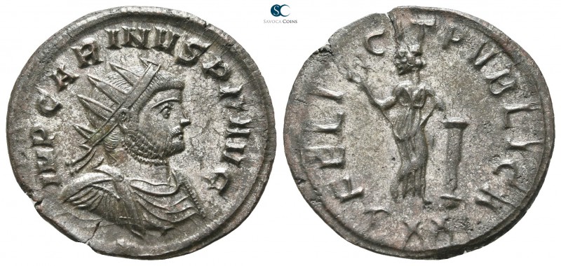 Carinus AD 283-285. Ticinum
Antoninianus Æ silvered

23 mm., 2,54 g.

IMP C...