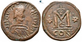 Justin I AD 518-527. Imitation of Follis of Justin I. Constantinople. 5th officina. Follis Æ