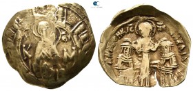 Andronicus II Palaeologus, with Michael IX AD 1282-1328. Struck AD 1294-1303. Constantinople. Hyperpyron AV