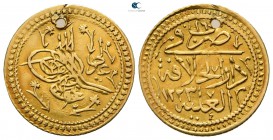 Turkey. Darulhilafe mint. Mahmud II  AD 1808-1839. (AH 1223-1255). Dated AH 1223 (AD 1808/9). Surre Altin AV