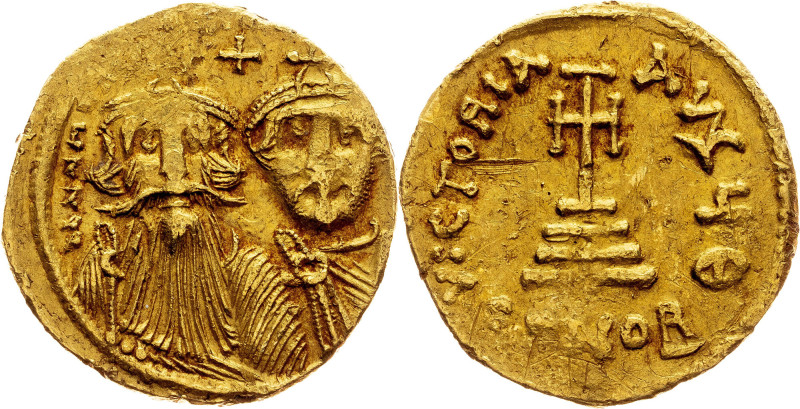 Heraclius, Heraclius Constantinus, Solidus 610-641, Constantinople Byzantine, He...