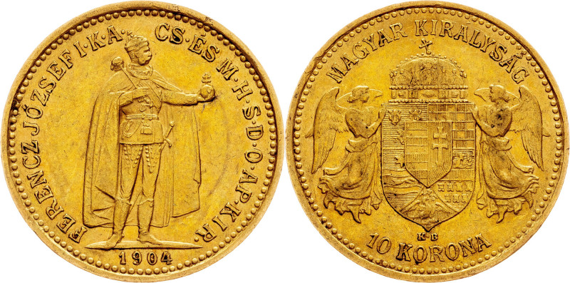 Franz Joseph I., 10 Korona 1904, KB, Kremnitz Habsburg, Franz Joseph I., 10 Koro...
