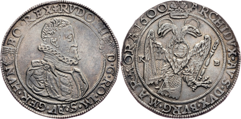 Rudolph II., 1 Thaler 1600, KB, Kremnitz Habsburg, Rudolph II., 1 Thaler 1600, K...