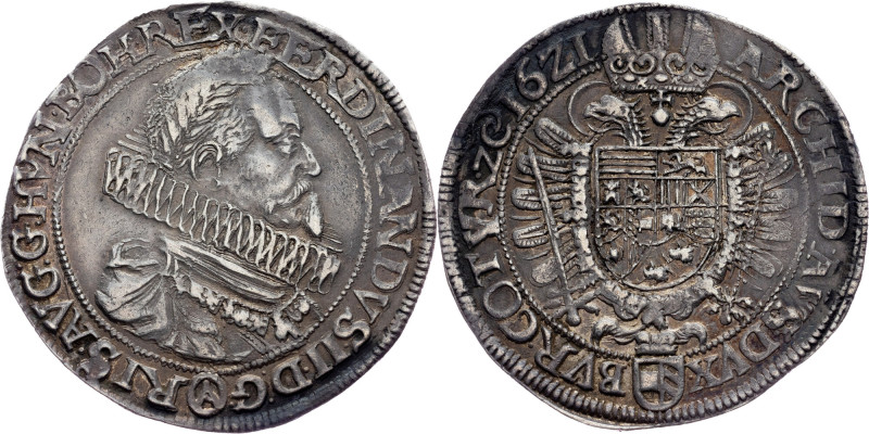 Ferdinand II., 1 Thaler 1621, Vienna Habsburg, Ferdinand II., 1 Thaler 1621, Vie...